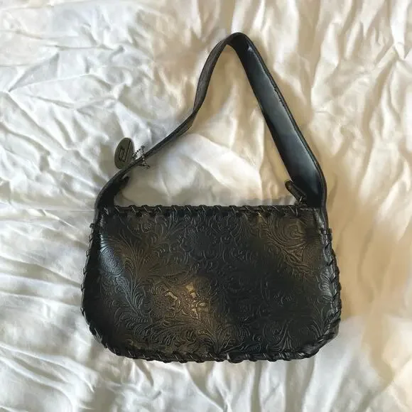 Vintage 90s Bongo black western boho shoulder bag - Picture 3 of 7